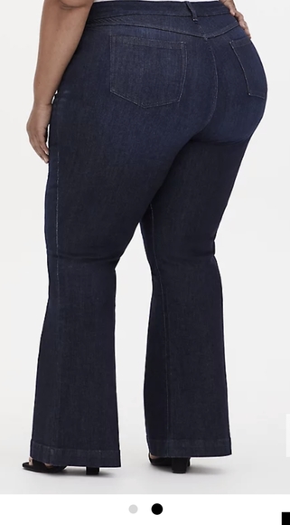 MID RISE FLARE JEAN - VINTAGE STRETCH ECO DARK WASH - Picture 2 of 3